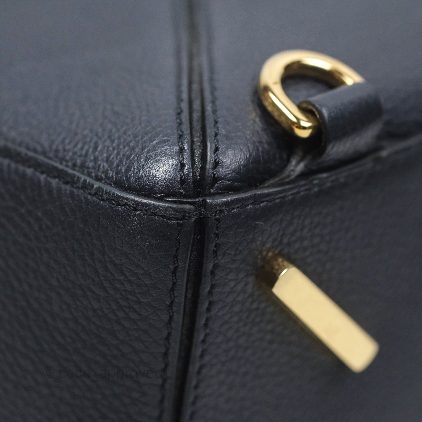 Loewe Medium Puzzle Bag Navy Calfskin Gold Hardware