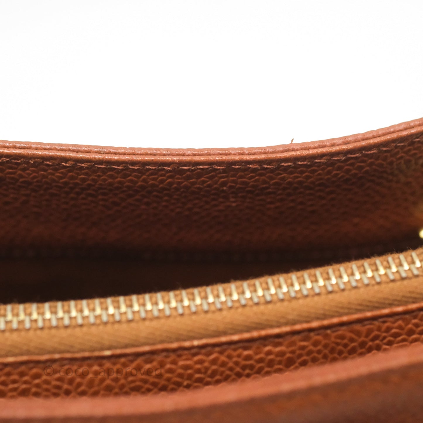 Chanel Vintage Tote Caramel Caviar 24K Gold Hardware