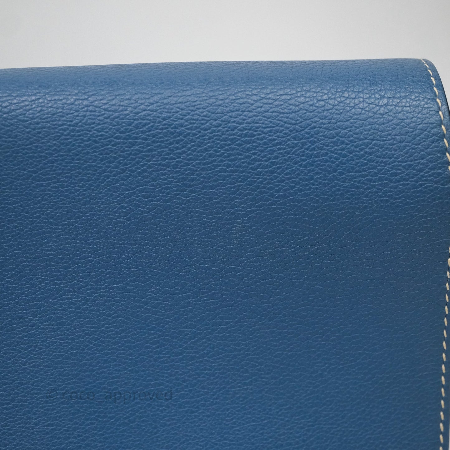 Hermès Roulis 23 Blue Evercolor Palladium Hardware