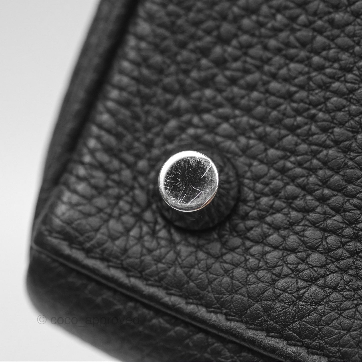 Hermès Retourne Kelly 25 Black Togo Palladium Hardware