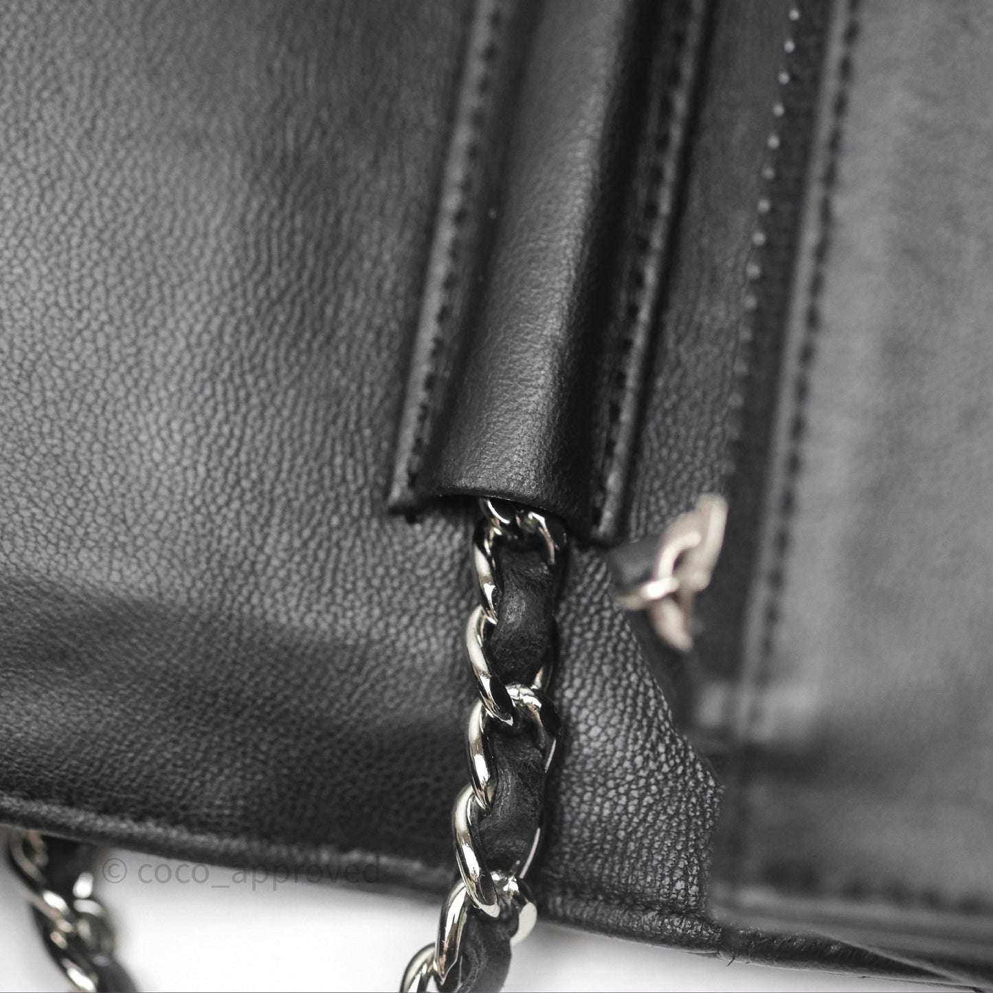 Chanel Quilted WOC Black Lambskin Silver Hardware