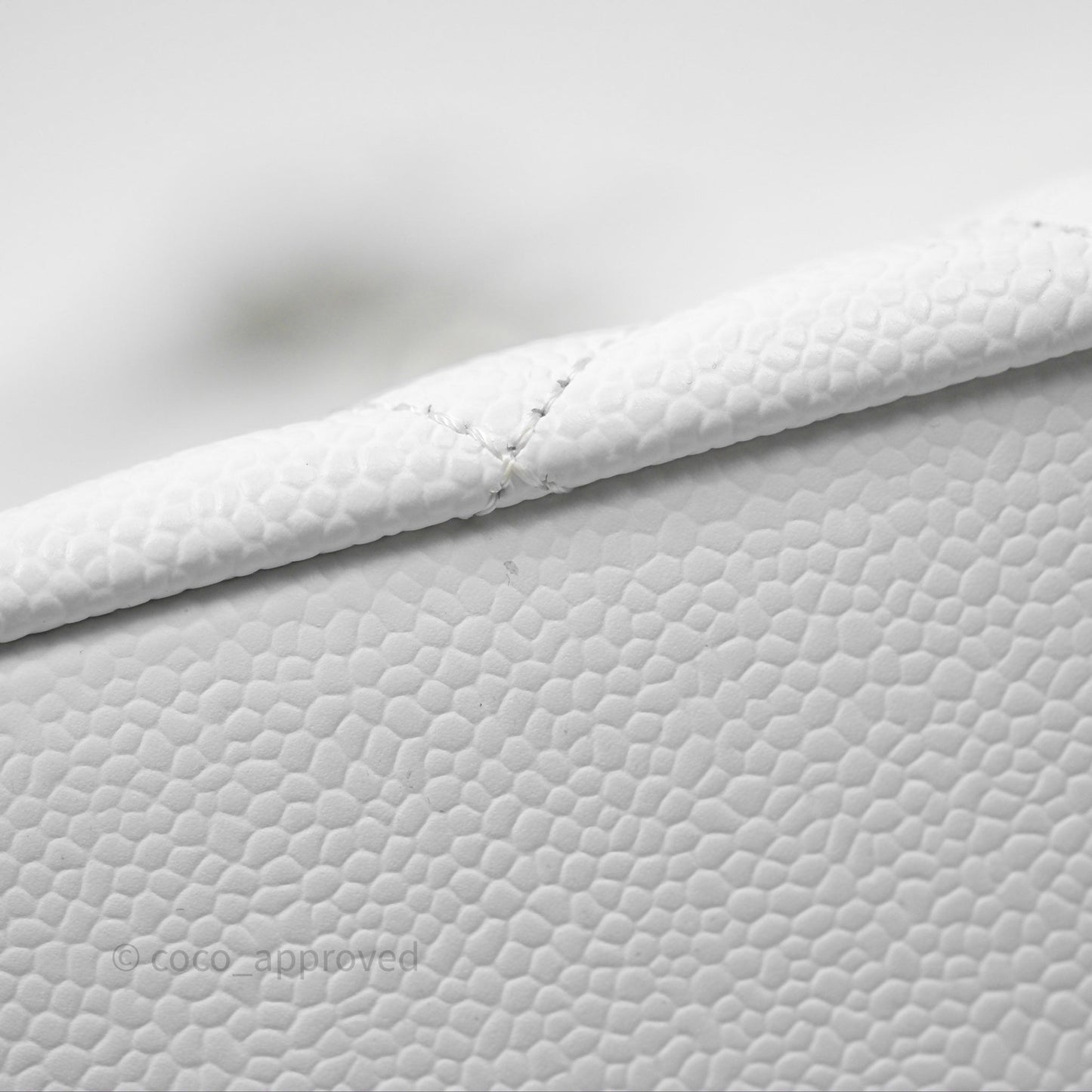 Chanel GST White Caviar Silver Hardware