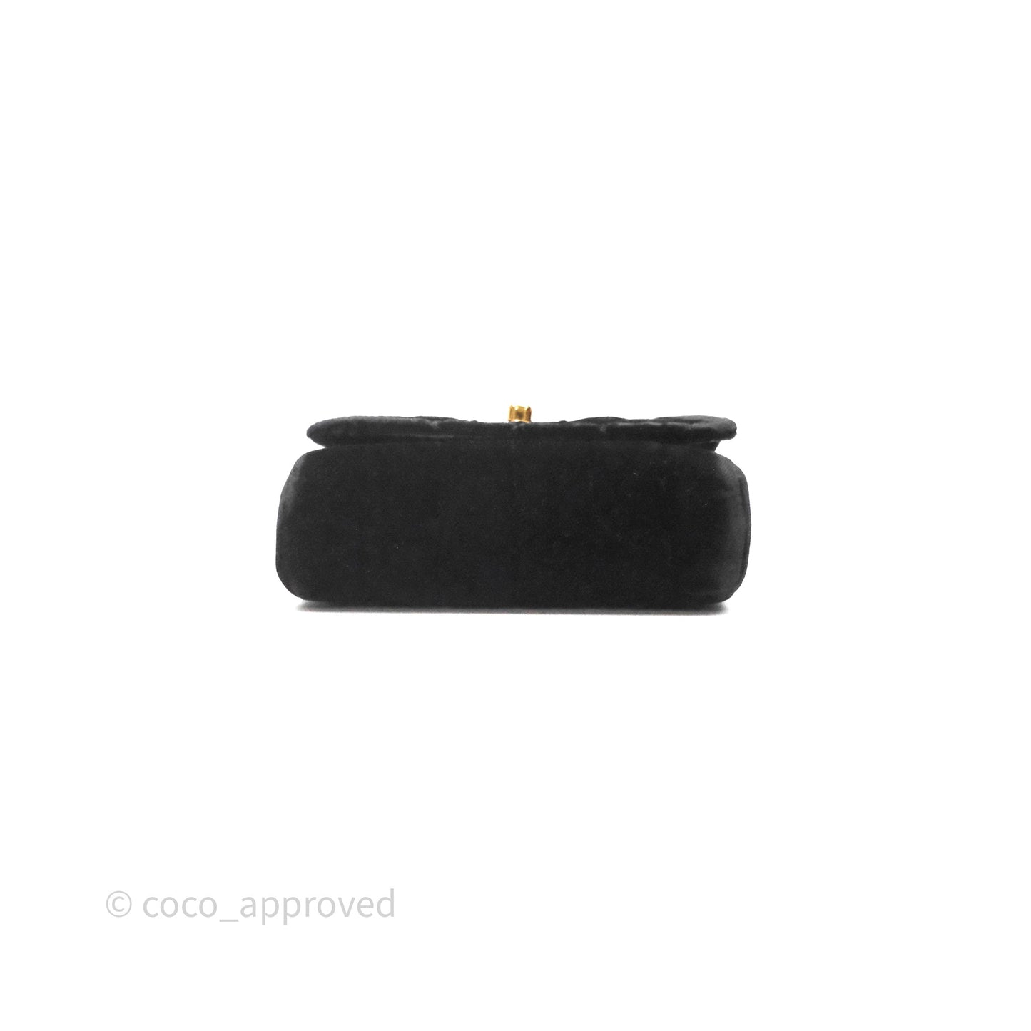 Chanel Vintage Mini Flap Bag Black Velvet Gold Hardware