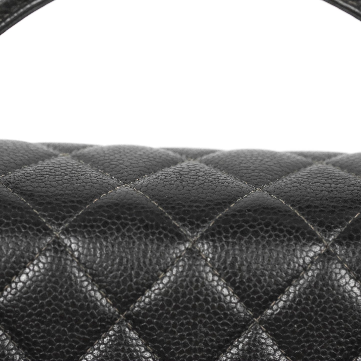 Chanel Vintage Kelly Quilted Flap Bag Black Caviar 24K Gold Hardware