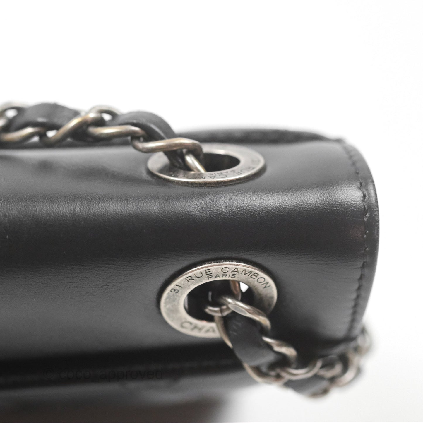 Chanel Quilted Ballerina Small Flap Bag Black Lambskin Ruthenium Hardware