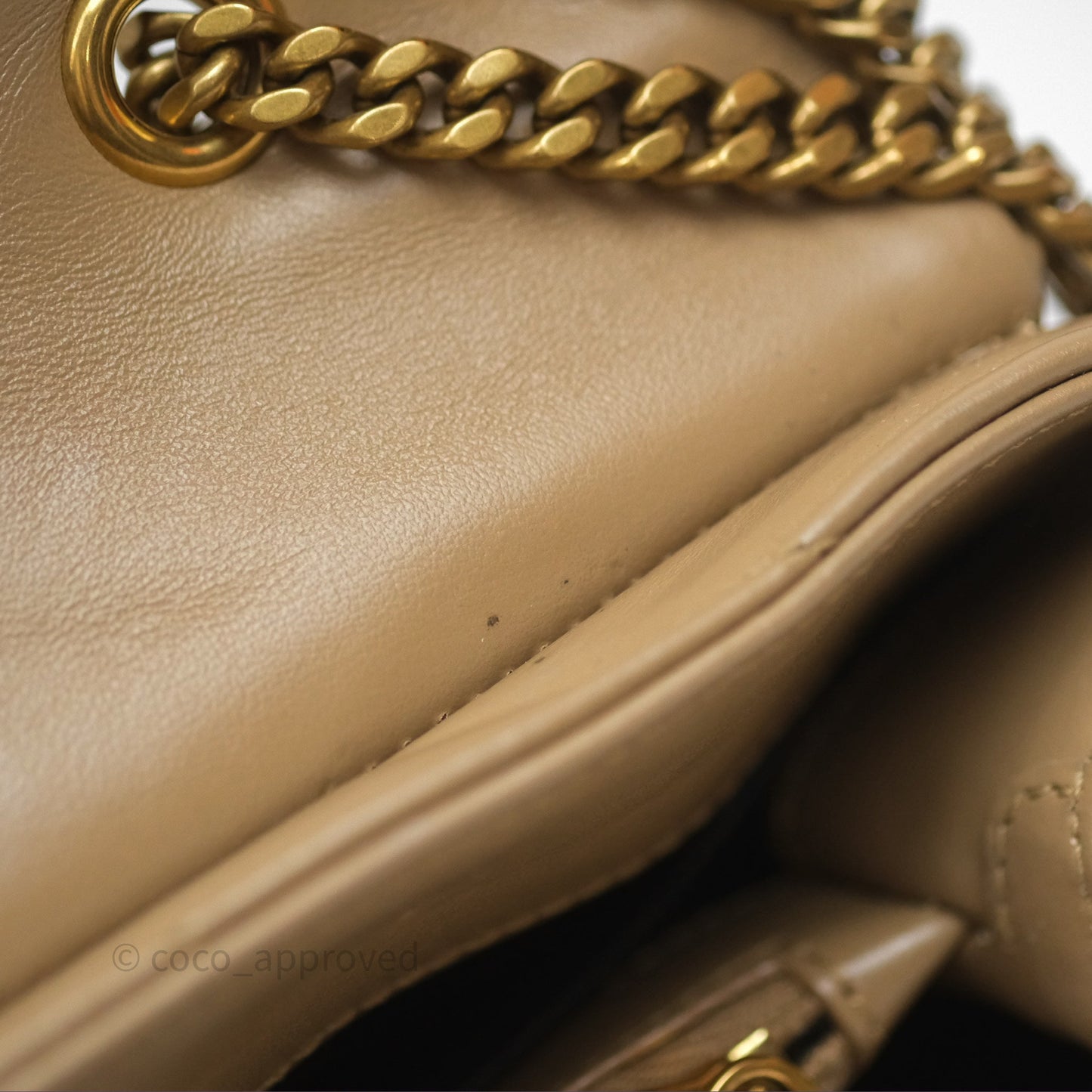 Saint Laurent Loulou Small Flap Bag Beige Gold Hardware