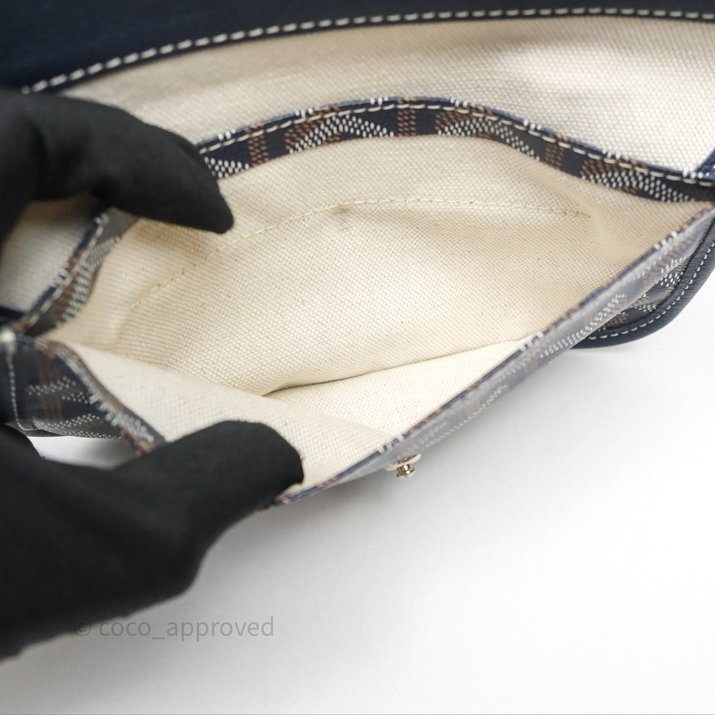 Goyard St. Louis Tote PM Navy/Tan
