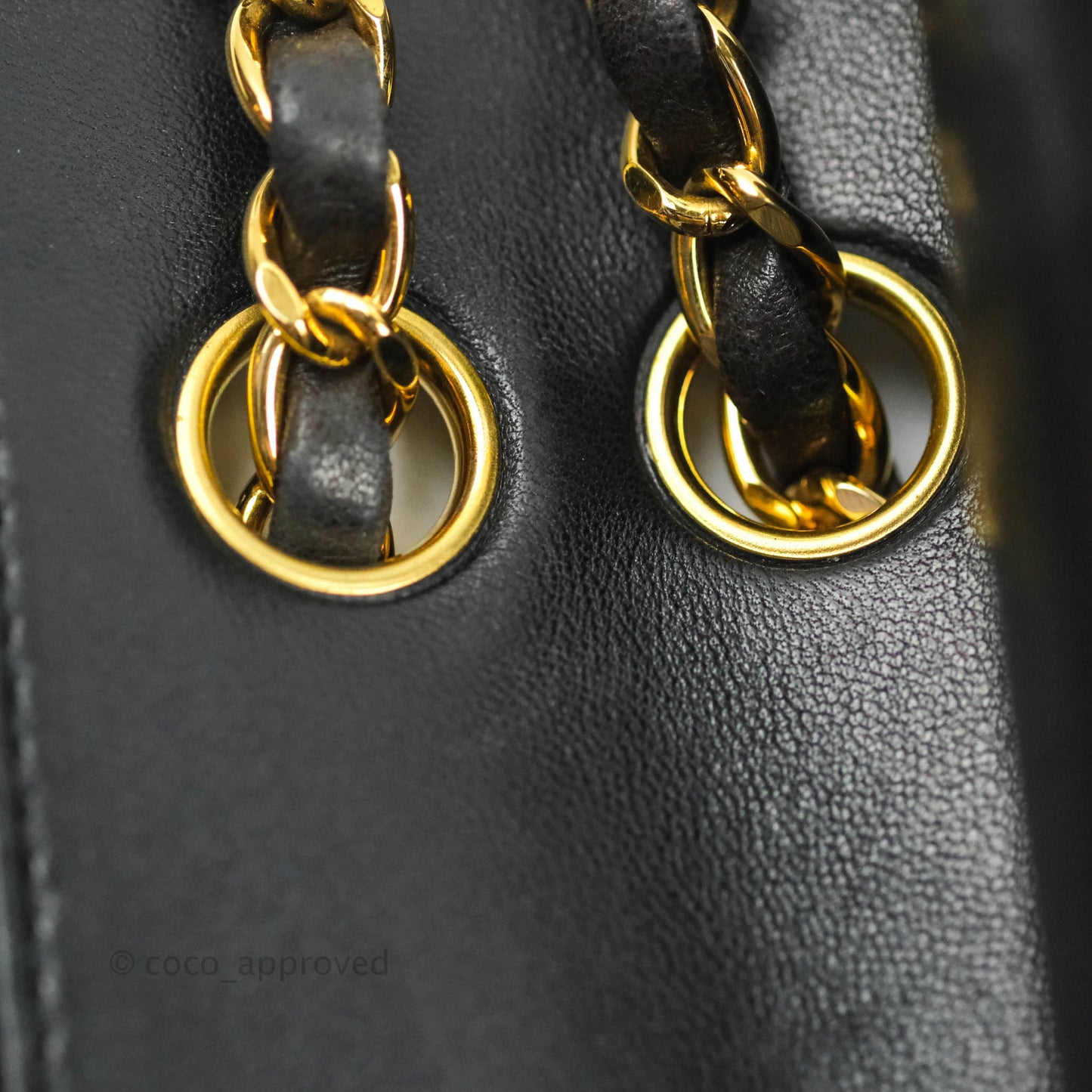 Chanel Classic Vintage Double Flap M/L Black Lambskin 24K Gold Hardware