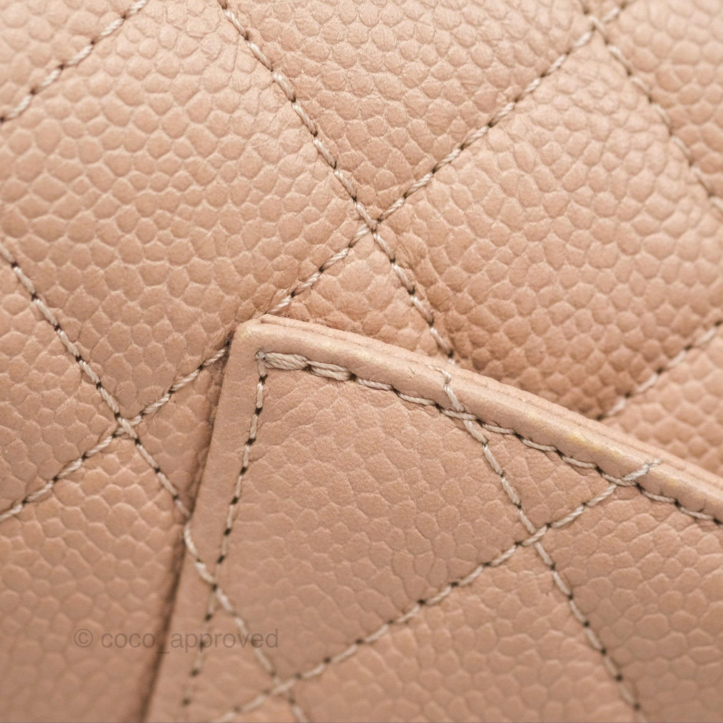 Chanel Quilted Medium CC Filigree Flap Beige Black Caviar