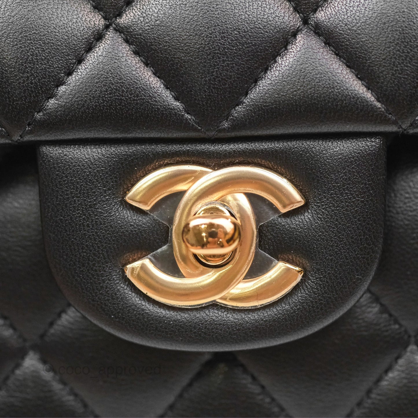Chanel Small Classic Quilted Flap Black Lambskin Rose Gold Hardware
