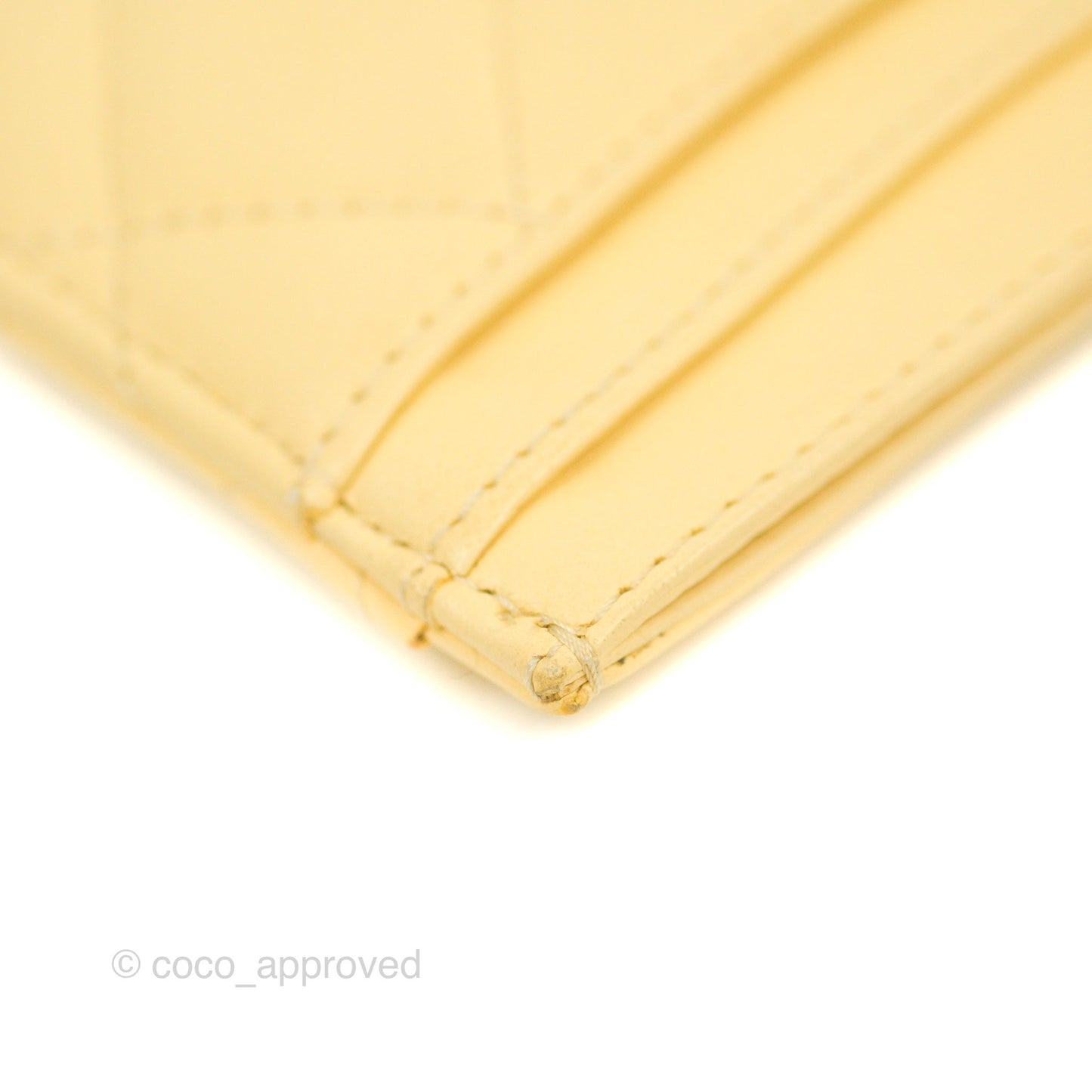 Chanel Classic Lambskin Flat Card Holder Yellow Gold Hardware