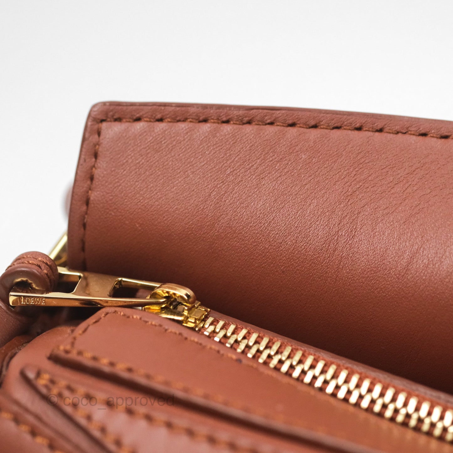 Loewe x Howls Moving Mini Puzzle Bag Tan Calfskin Gold Hardware