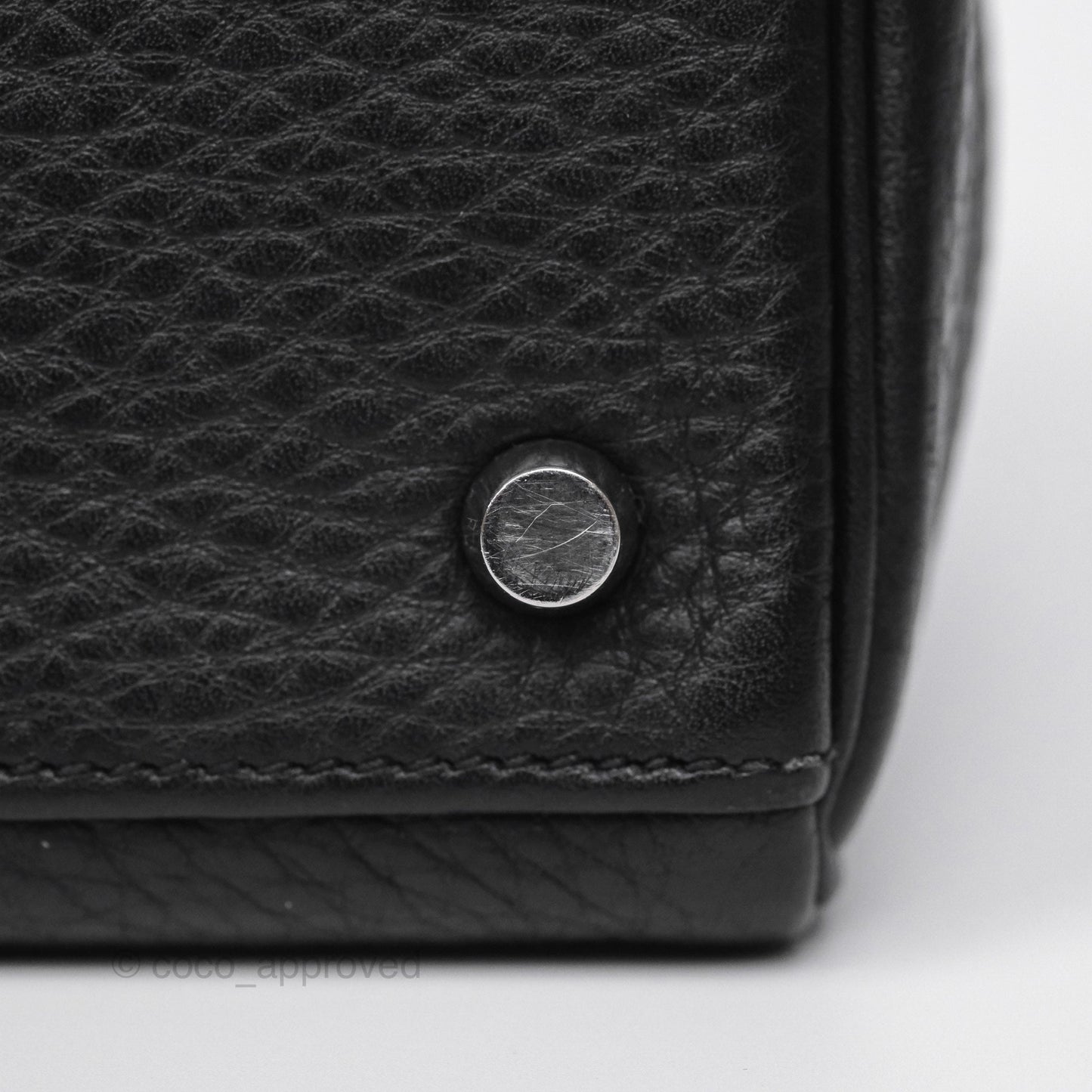 Hermès Kelly 28 Retourne Noir Black 89 Clemence Palladium Hardware