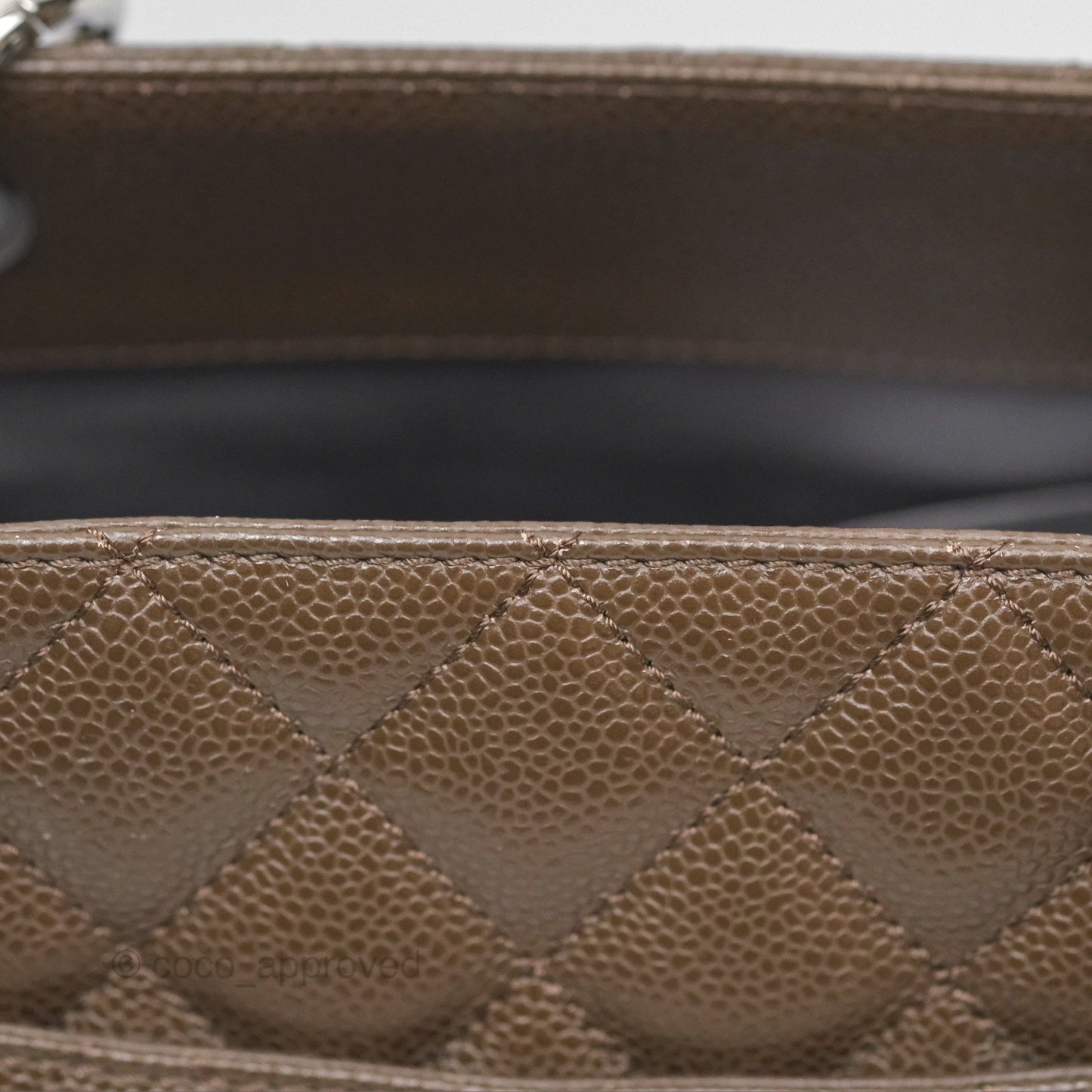 Chanel GST Chocolate Brown Caviar Silver Hardware