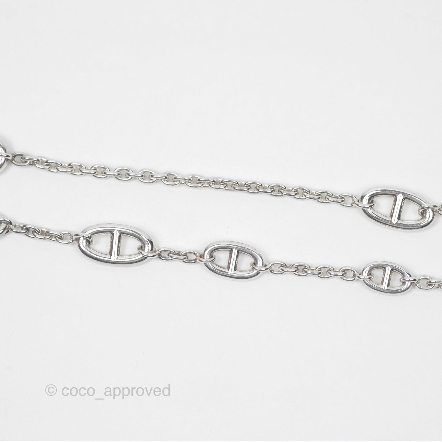 Hermès Farandole Long Necklace 160 Palladium Hardware