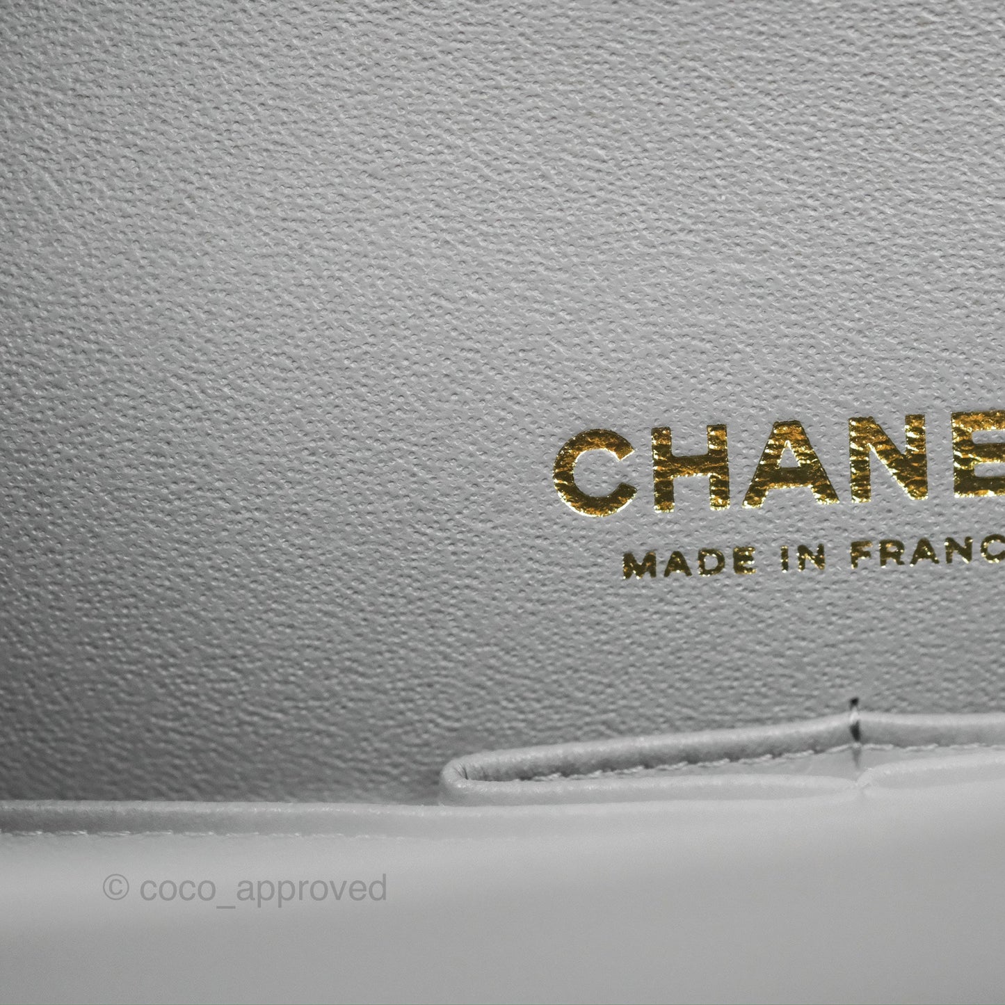 Chanel Small Classic Quilted Flap Grey Caviar Gold Hardware 20C