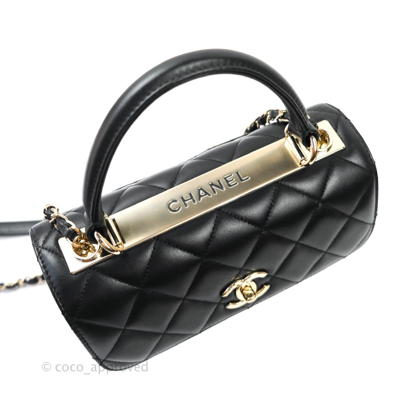 Chanel Trendy CC Small Black Lambskin Gold Hardware