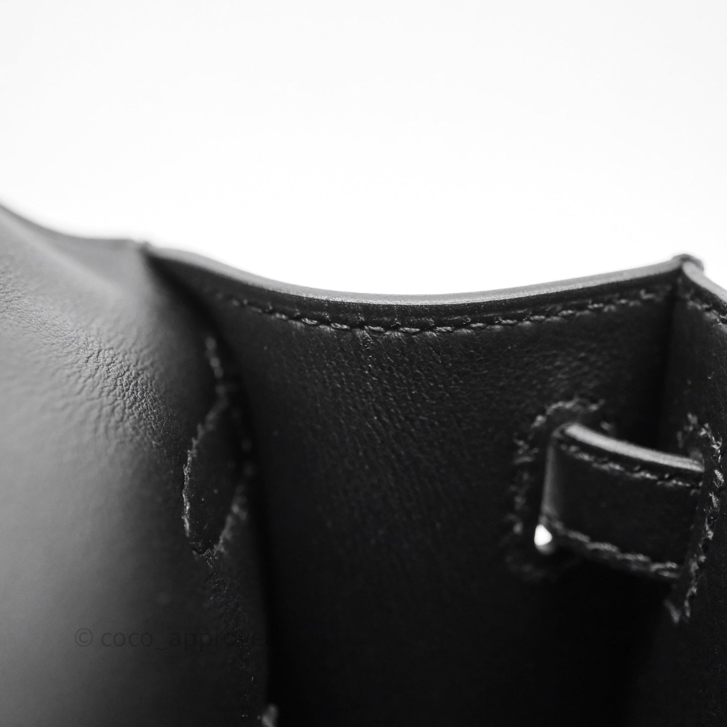 Hermès Kelly Pochette Clutch Black Swift Palladium Hardware
