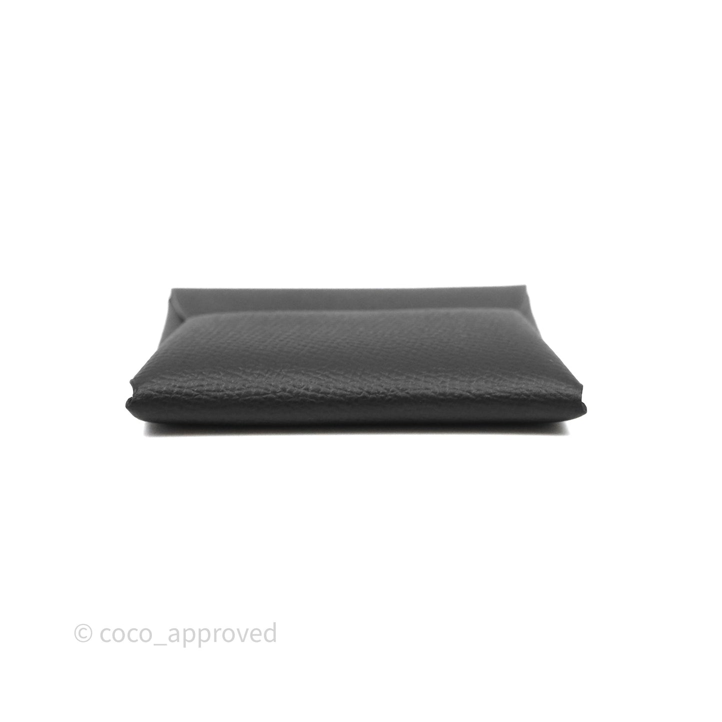 Hermes Bastia Change Purse Black Epsom