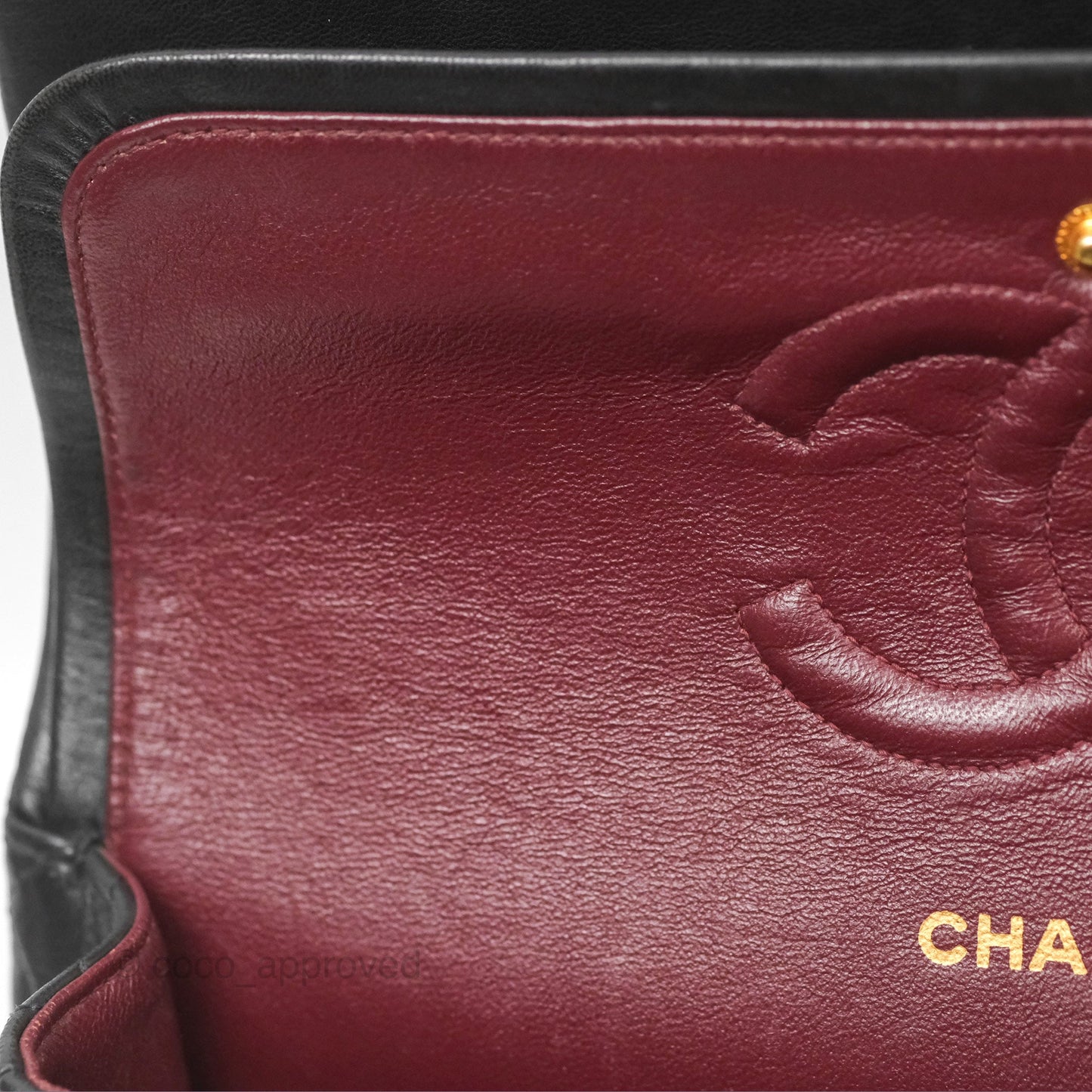 Chanel Vintage Classic Medium Flap Black Lambskin 24K Gold Hardware