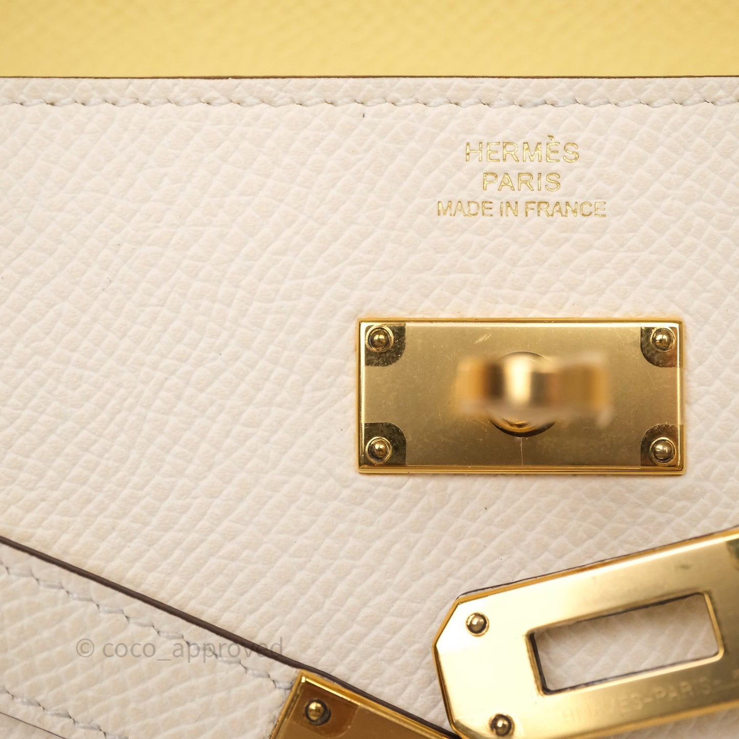 Hermès Kelly To Go Wallet Nata I2/ Jaune Poussin 1Z Epsom Gold Hardware