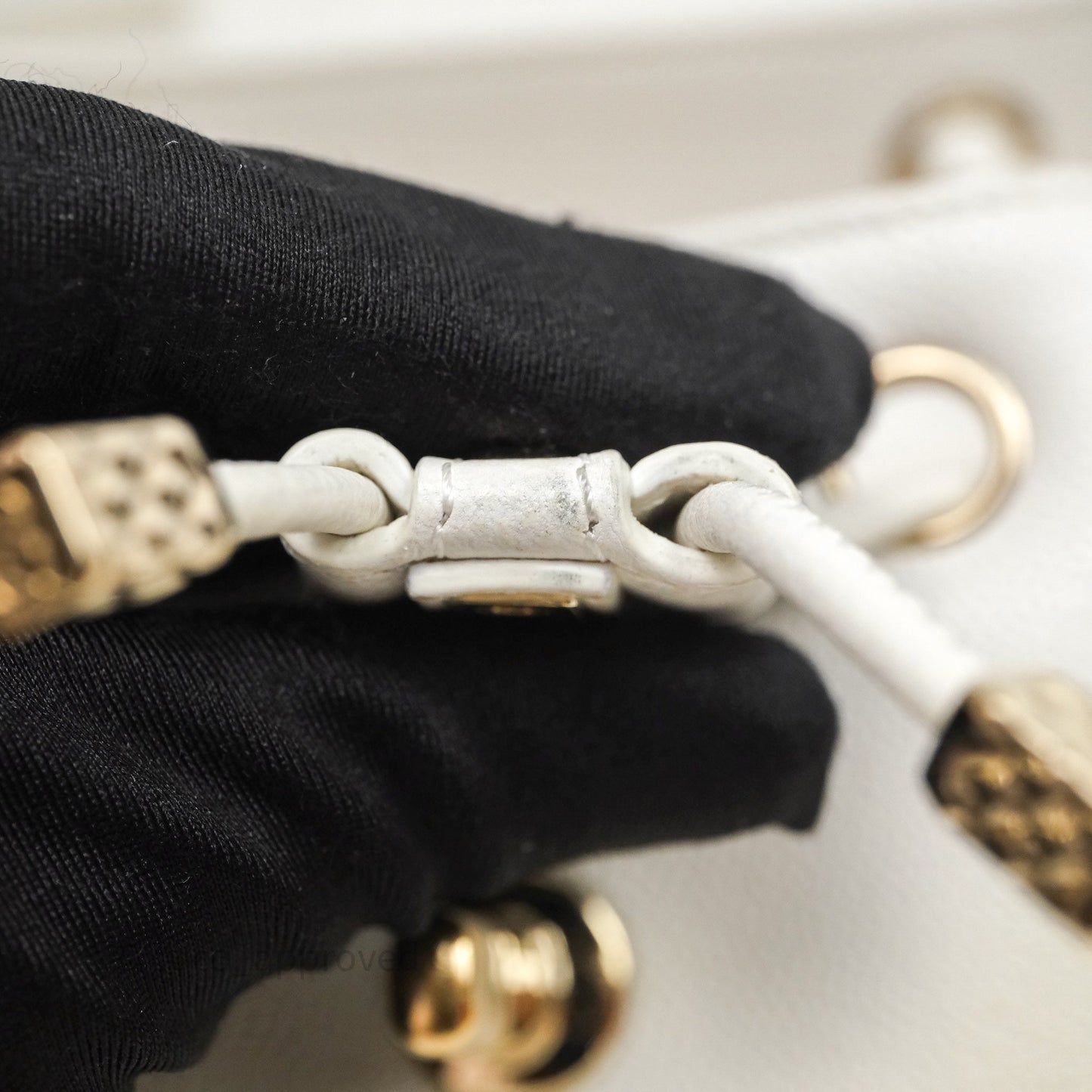 Chanel Quilted Business Affinity Backpack Ivory White Caviar Gold Hardware