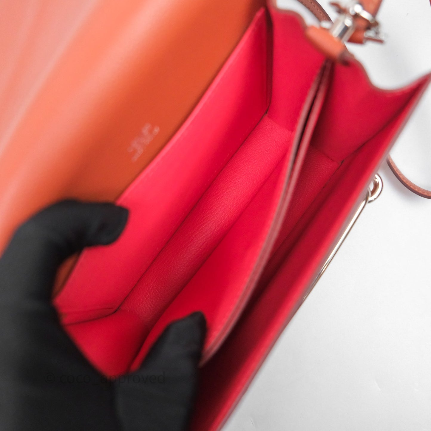 Hermès Roulis Mini 18 Evercolor AH Brush/ Rose Jaipur T5 Palladium Hardware
