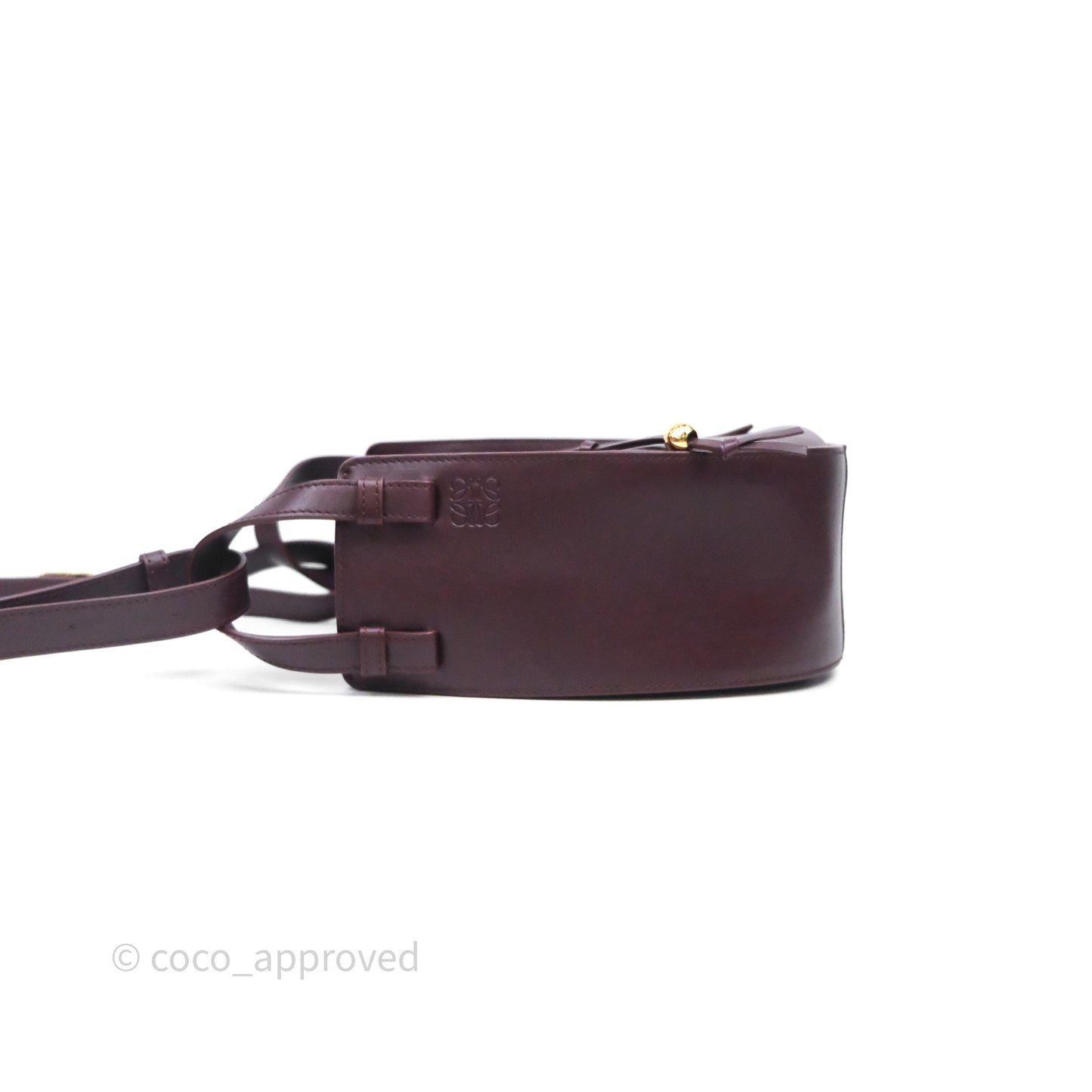 Loewe Hammock Slice Dark Red Bag Gold Hardware