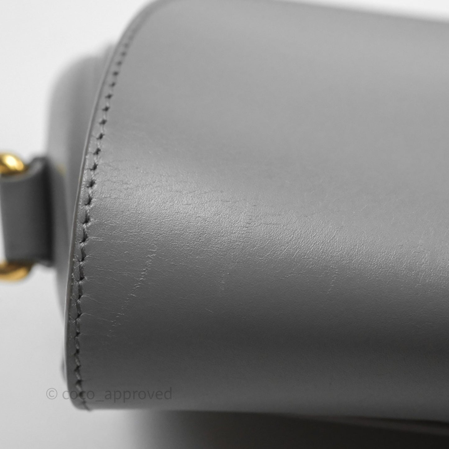 Christian Dior Medium Bobby Flap Grey Box Calfskin