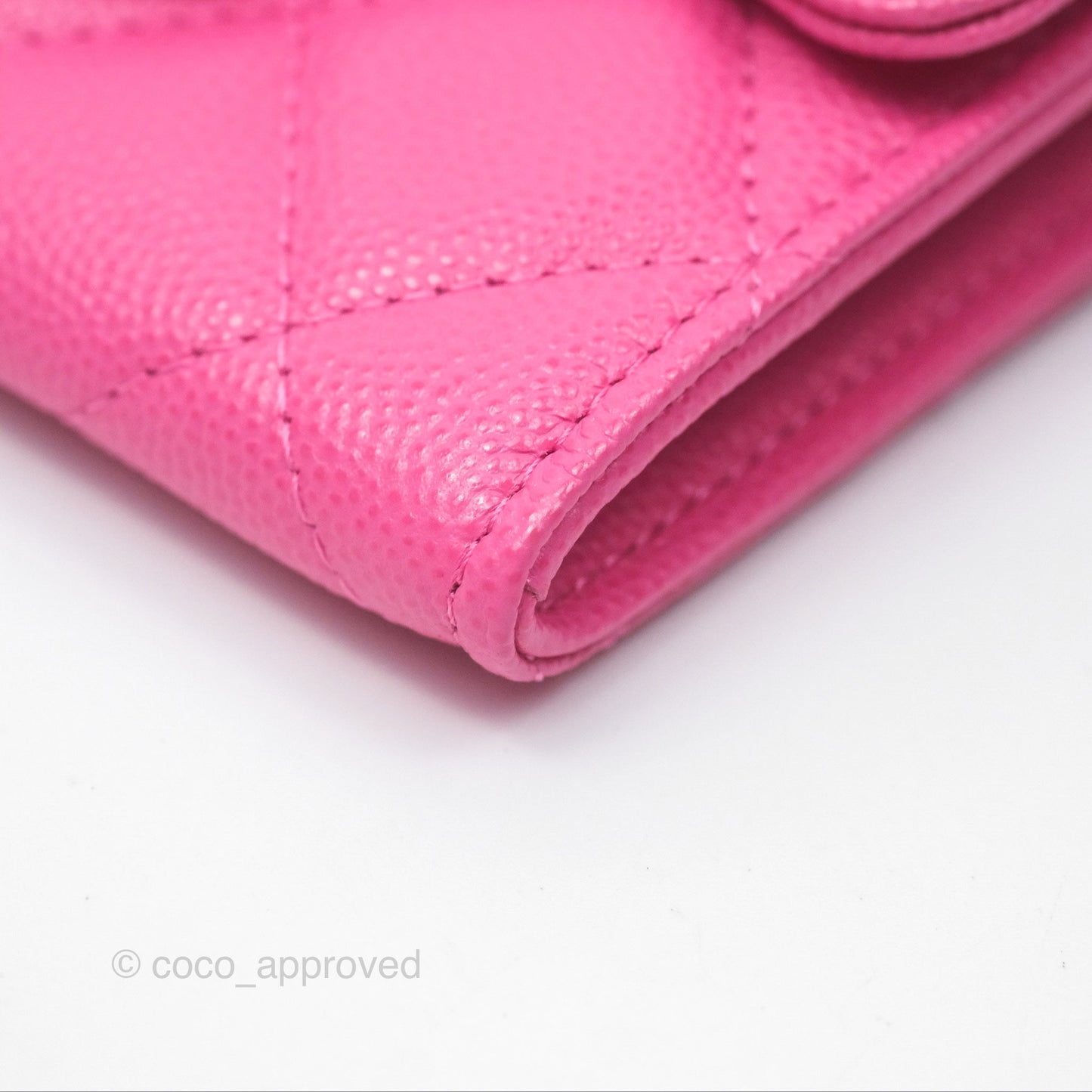 Chanel Mini Wallet With Chain Pink Caviar Gold Hardware