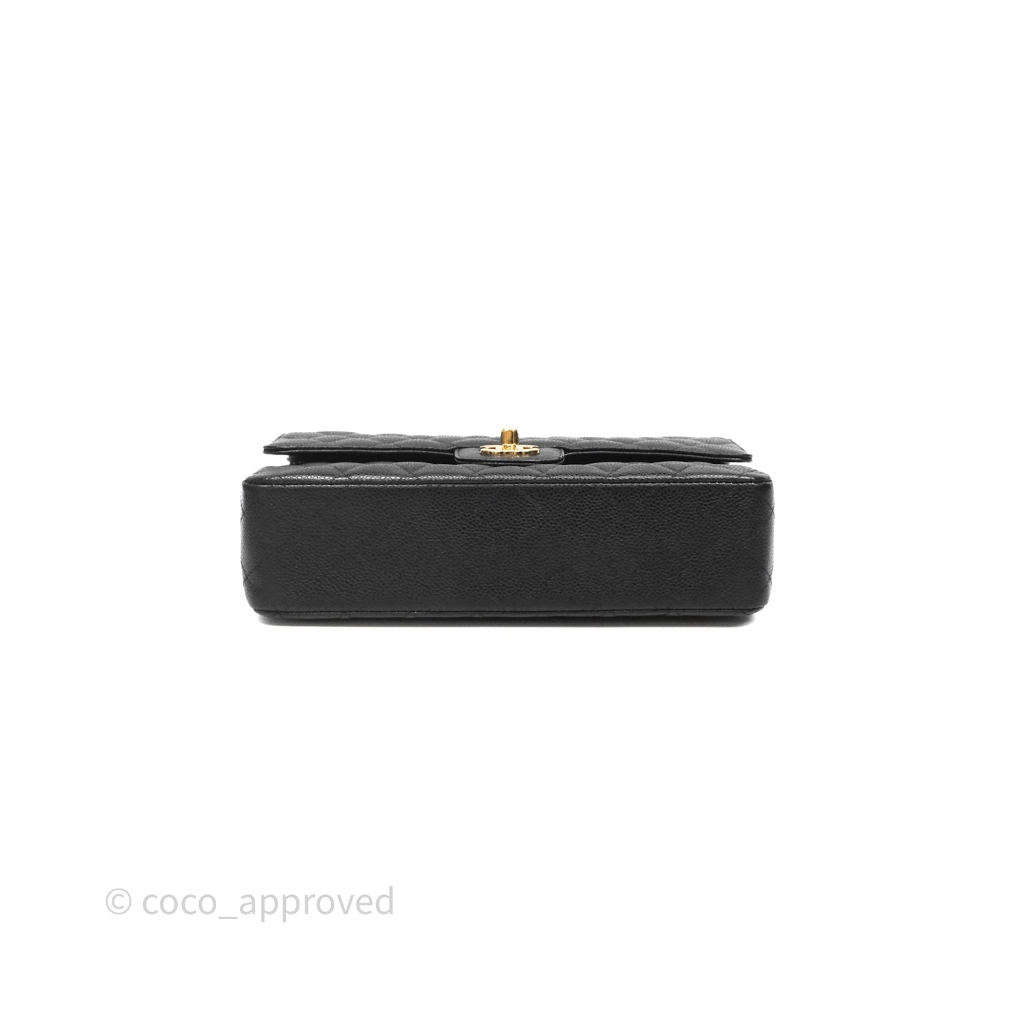 Chanel Classic Medium Flap Quilted Black Caviar Gold Hardware