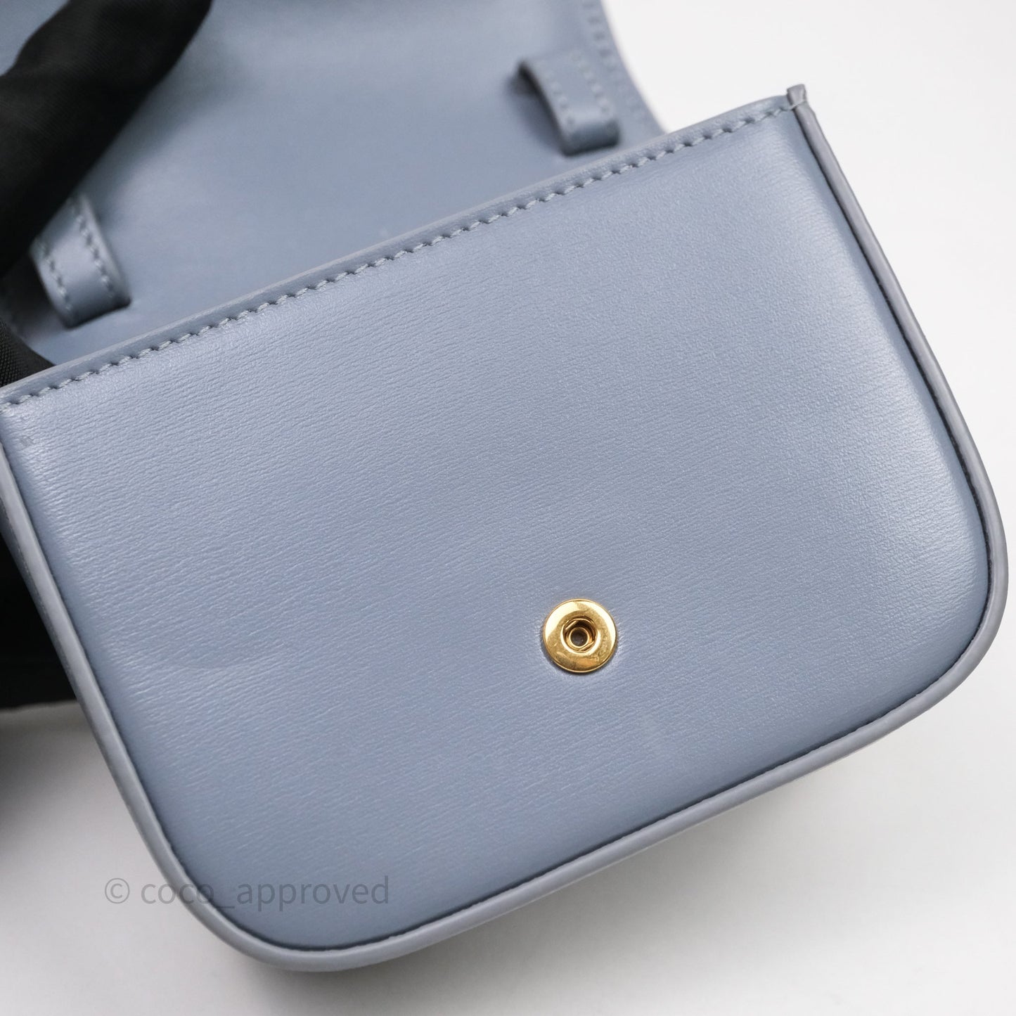 Celine Mini Triomphe Shiny Calfskin Blue Grey