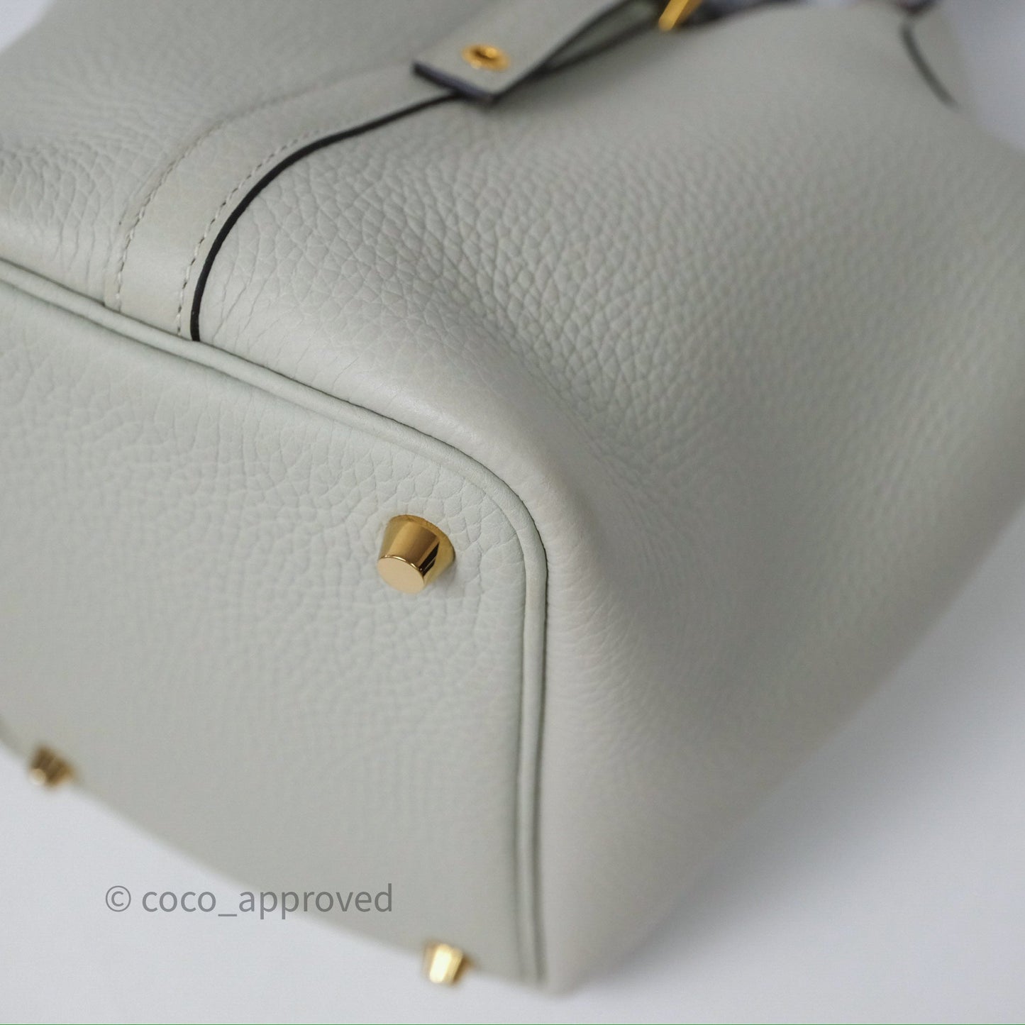 Hermès Picotin Lock 18 Gris Névé 0V Clemence Gold Hardware