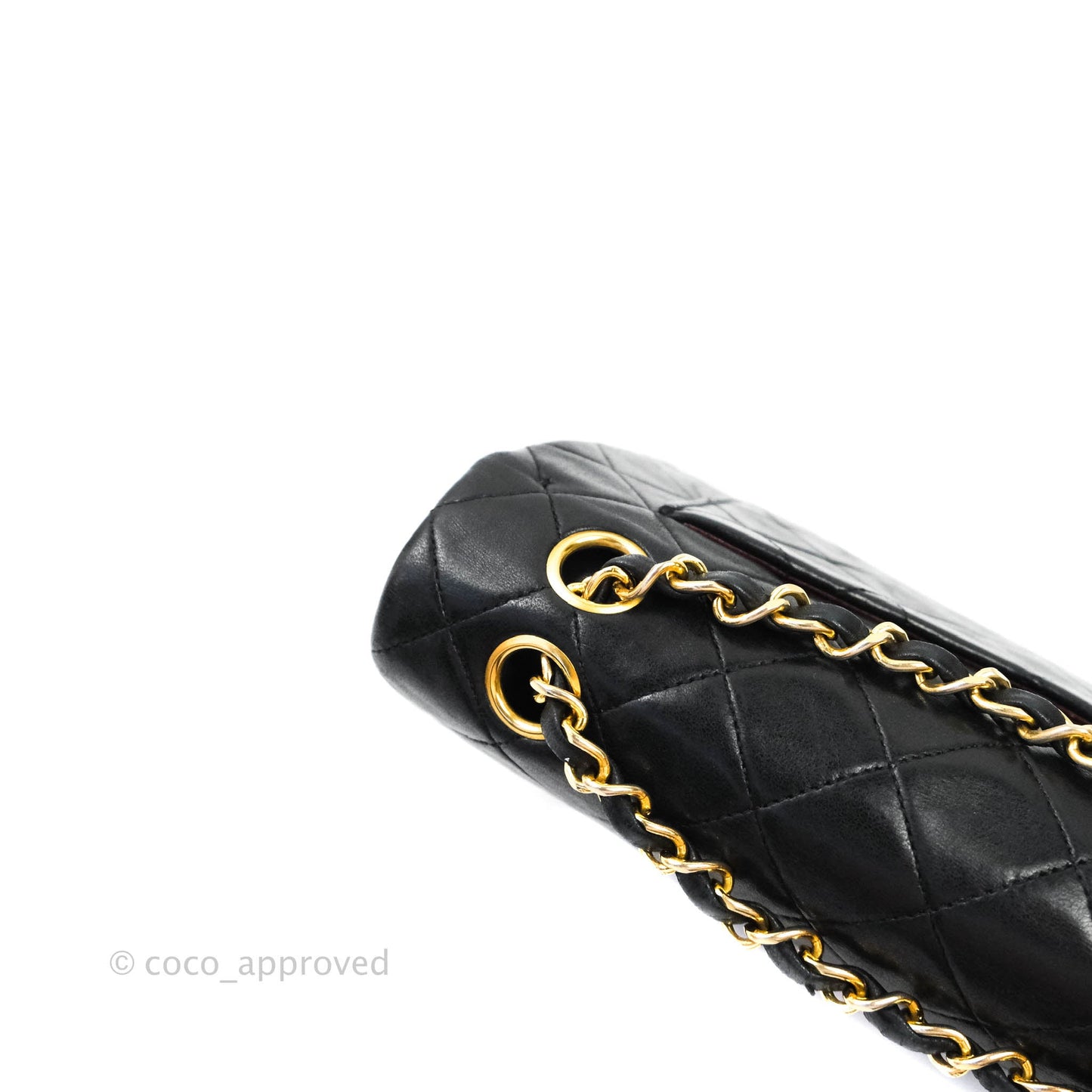 Chanel Vintage S/M Lambskin Small Double Flap Bag Black 24K Gold Hardware