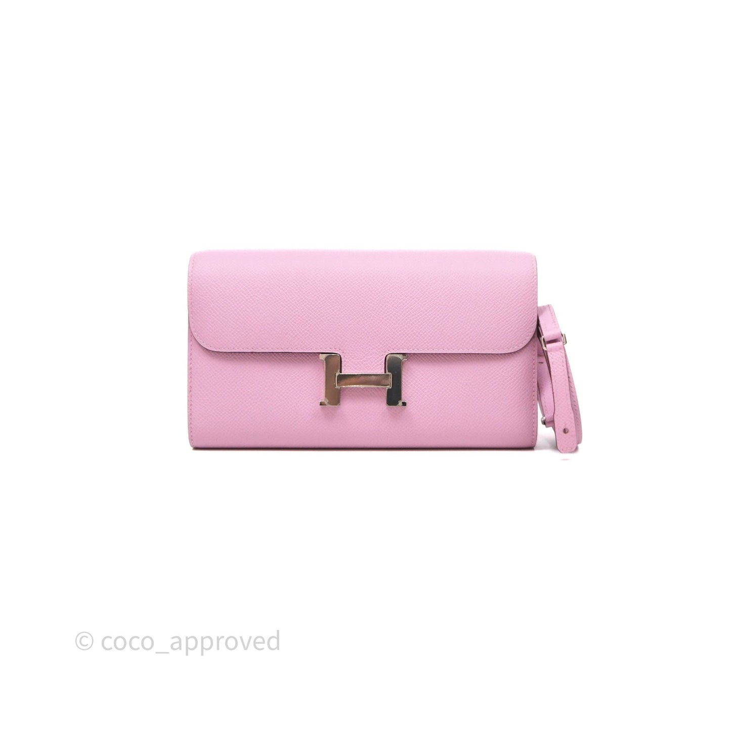 Hermès Constance To Go Wallet Mauve Sylvestre X9 Epsom Palladium hardware