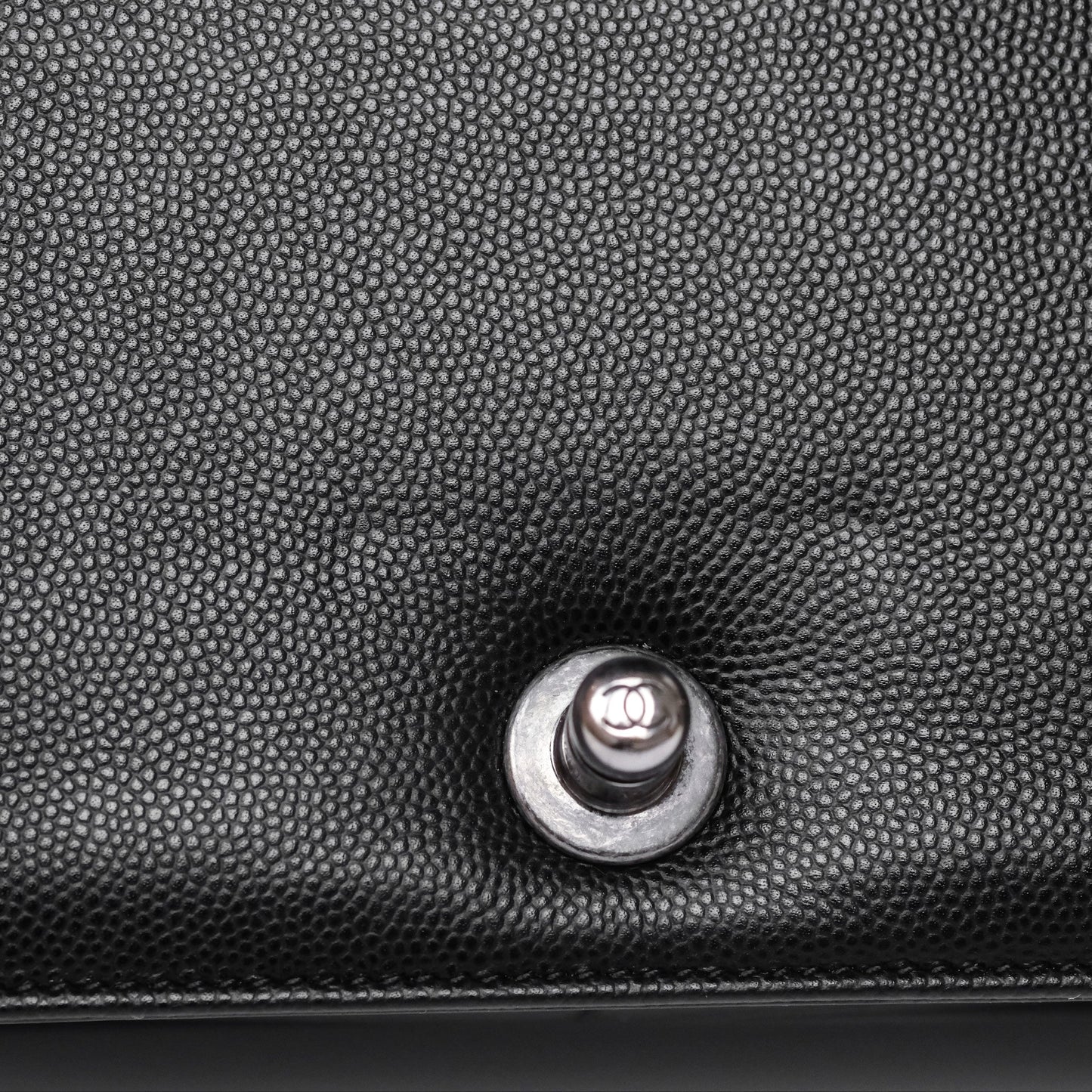 Chanel Medium Boy Quilted Black Caviar Ruthenium Hardware
