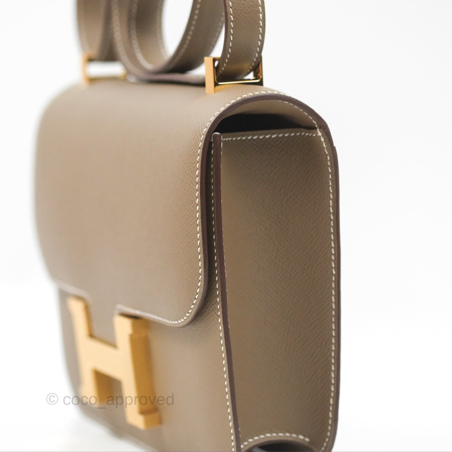 Hermès Constance 24 with Mirror Etoupe Epsom Gold Hardware