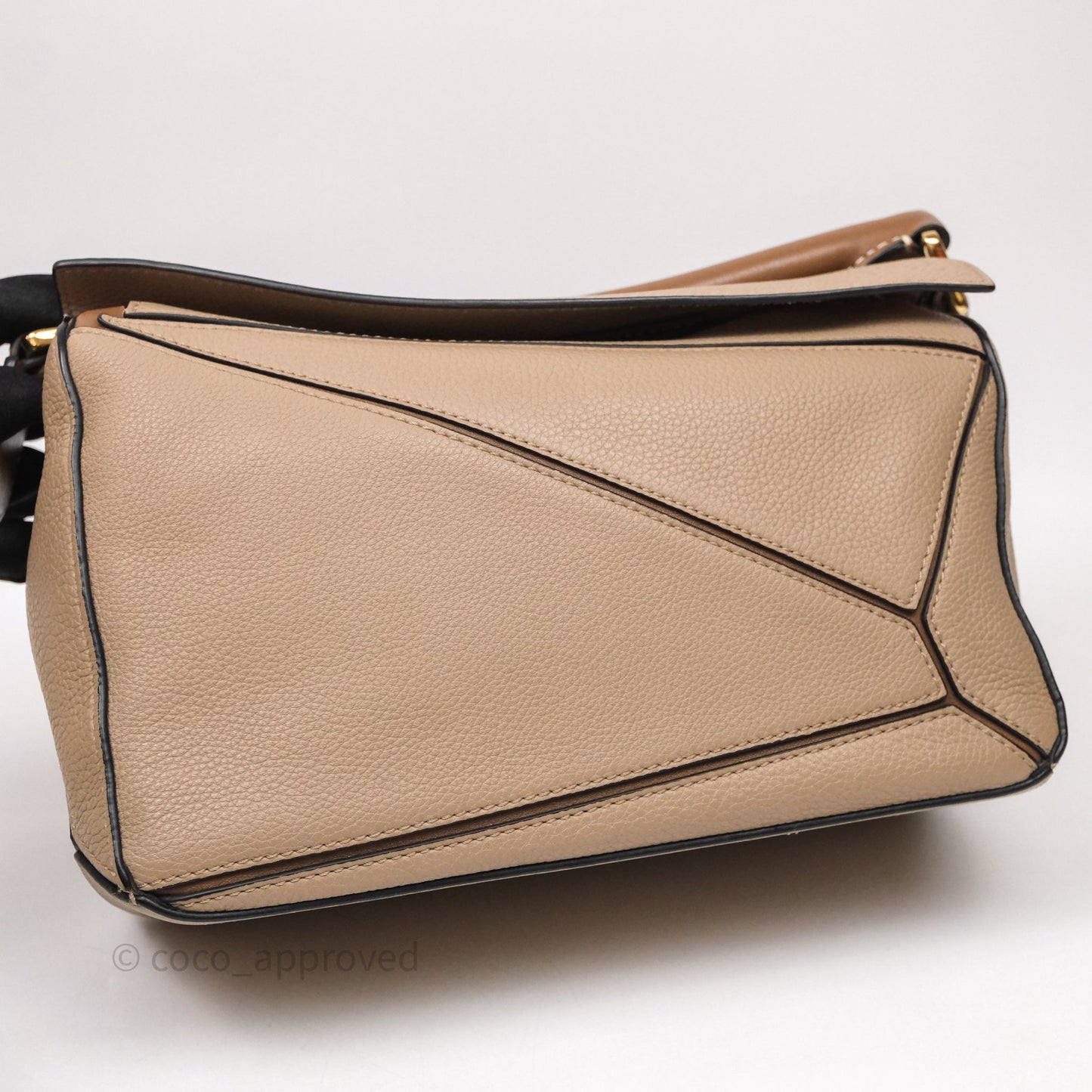 Loewe Small Puzzle Bag Sand Mink Grained Calfskin