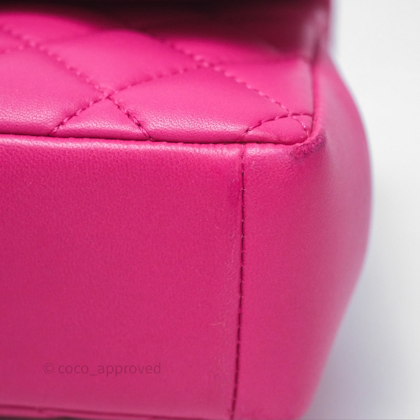 Chanel Quilted Mini Mademoiselle Chic Flap Dark Pink Lambskin Aged Gold Hardware