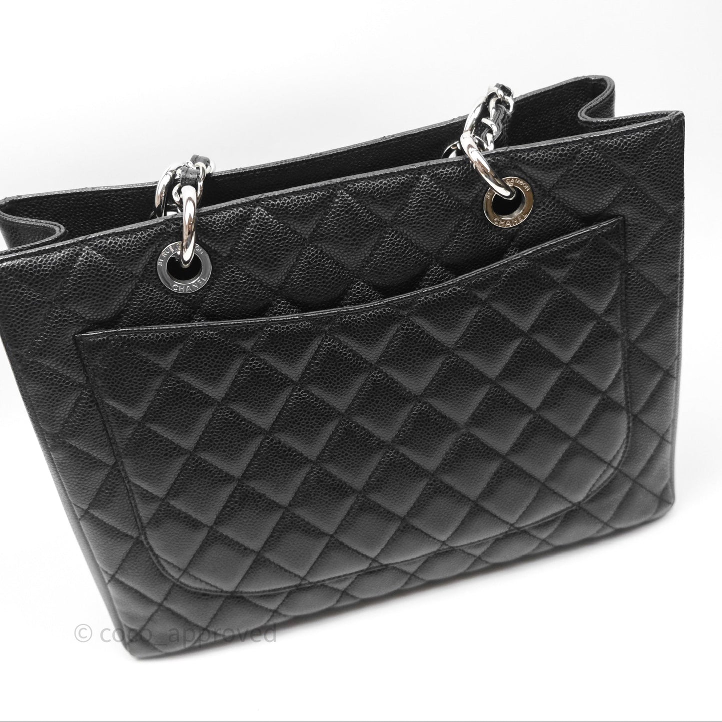 Chanel GST Black Caviar Silver Hardware