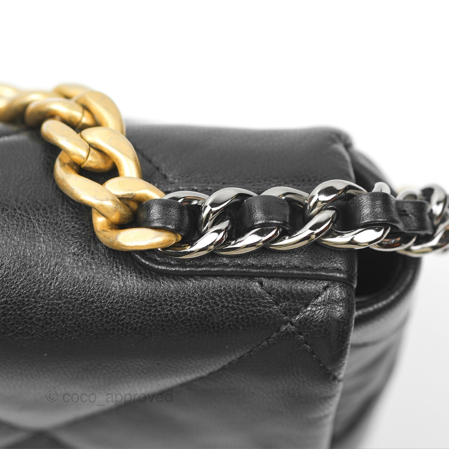 Chanel 19 Small Black Goatskin Mixed Hardware