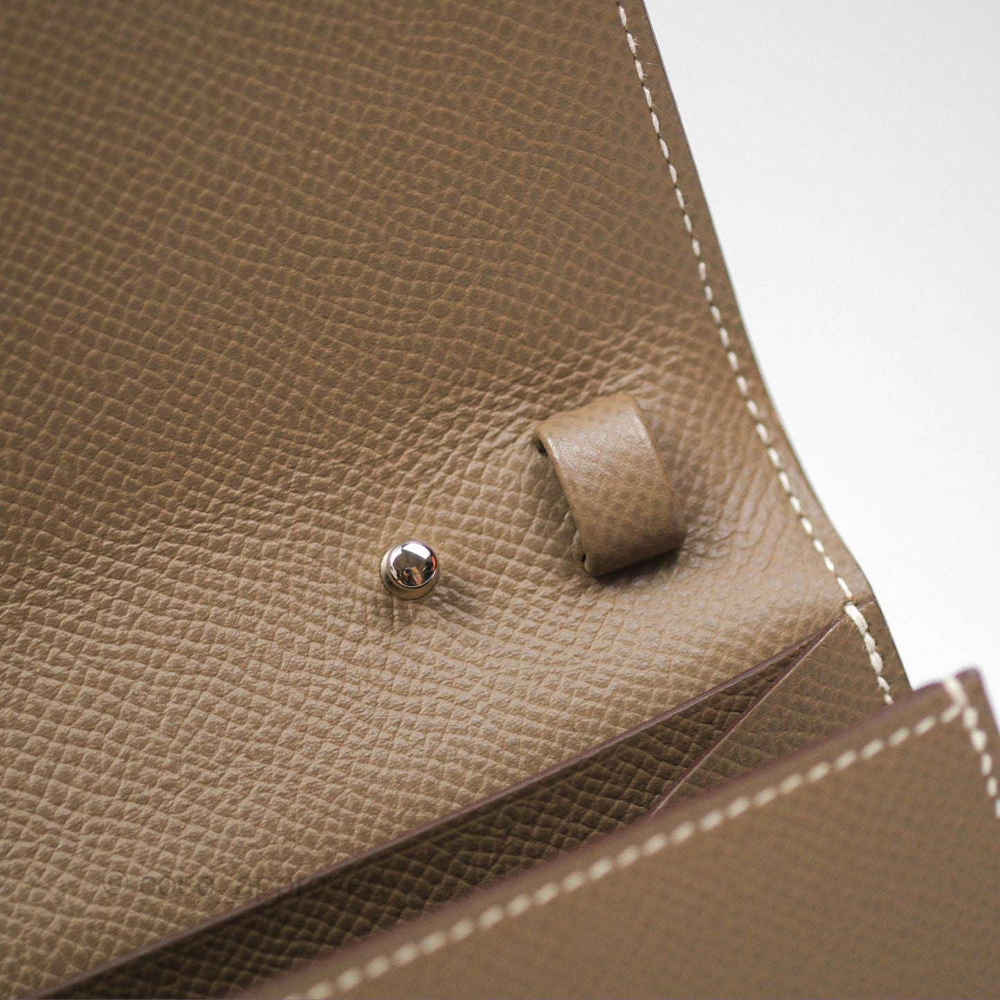 Hermès Clic 16 Wallet Etoupe 18 Epsom Palladium Hardware
