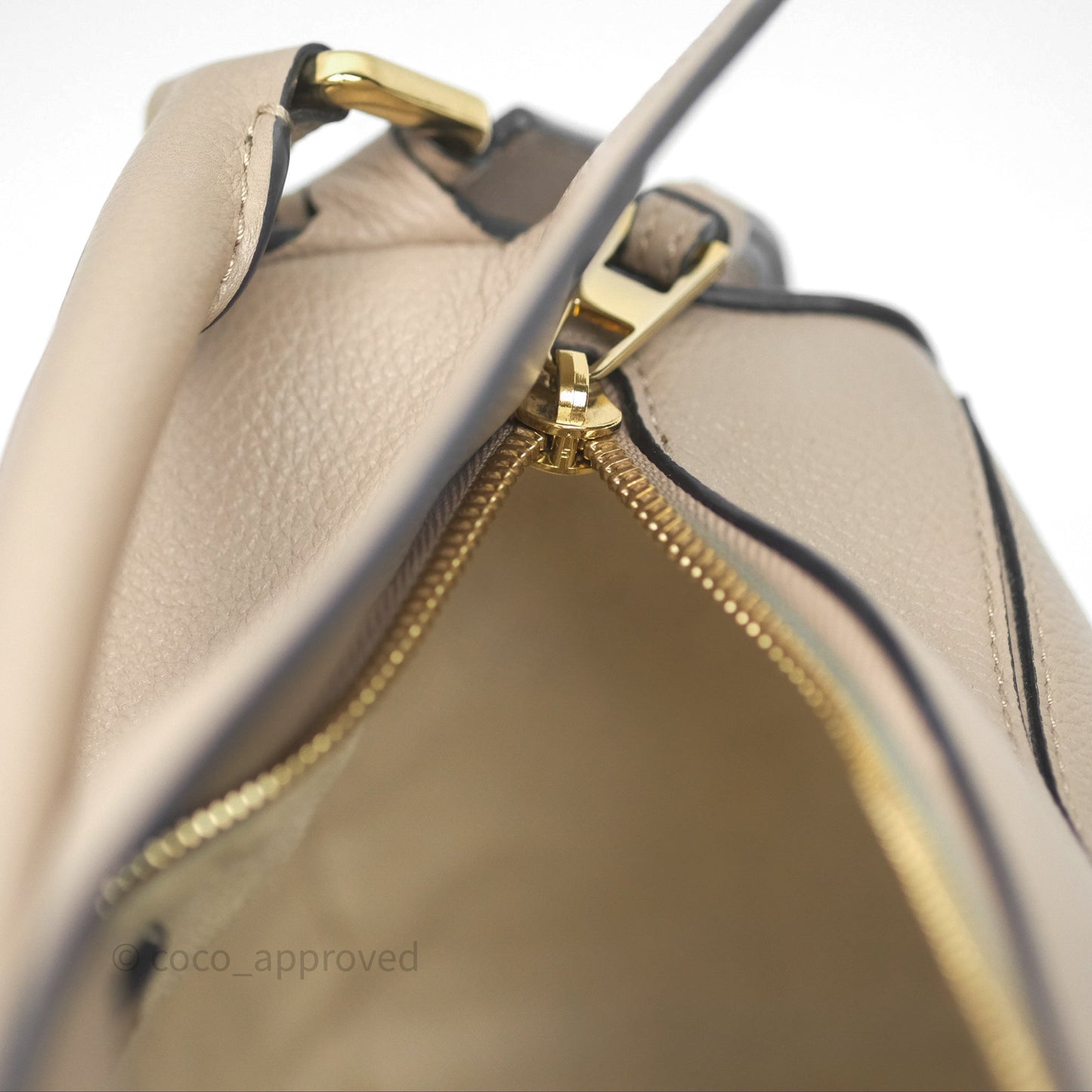 Loewe Small Puzzle Bag Sand Mink Grained Calfskin