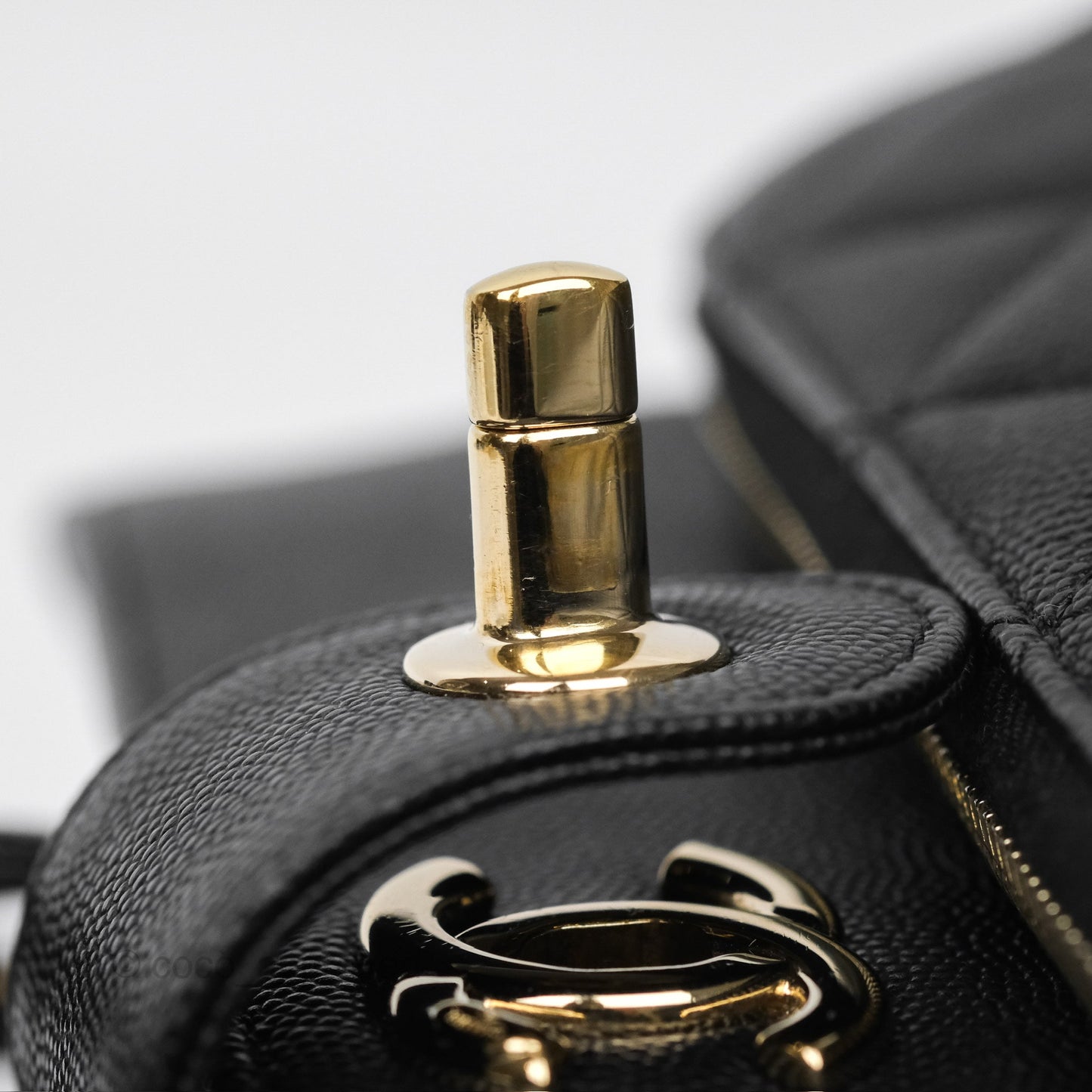 Chanel Small Business Affinity Shopping Bag Black Caviar Gold Hardware
