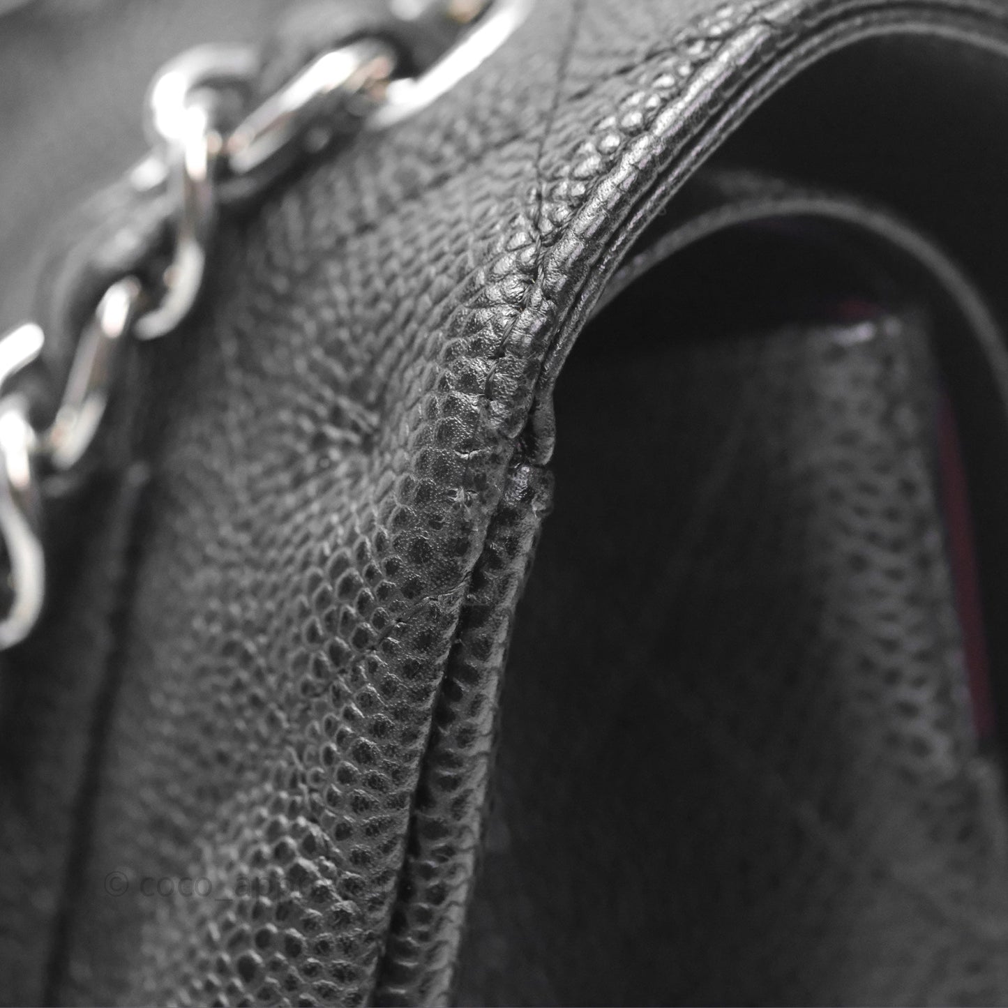 Chanel Jumbo Double Flap Black Caviar Silver Hardware⁣⁣