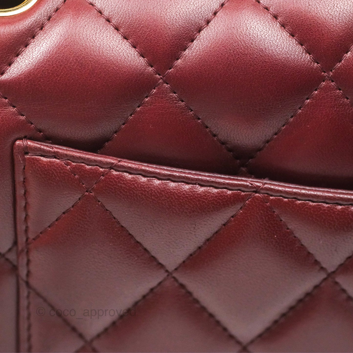 Chanel Jumbo Double Flap Burgundy Lambskin Gold Hardware