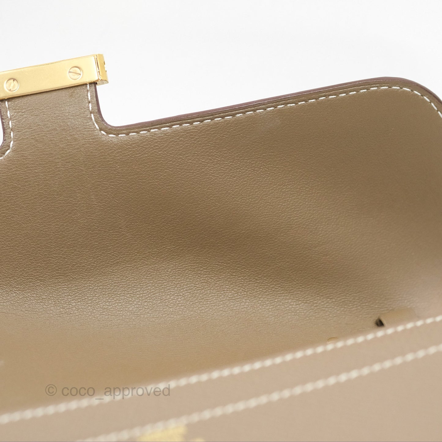 Hermès Constance To Go Wallet Etoupe Epsom Gold Hardware
