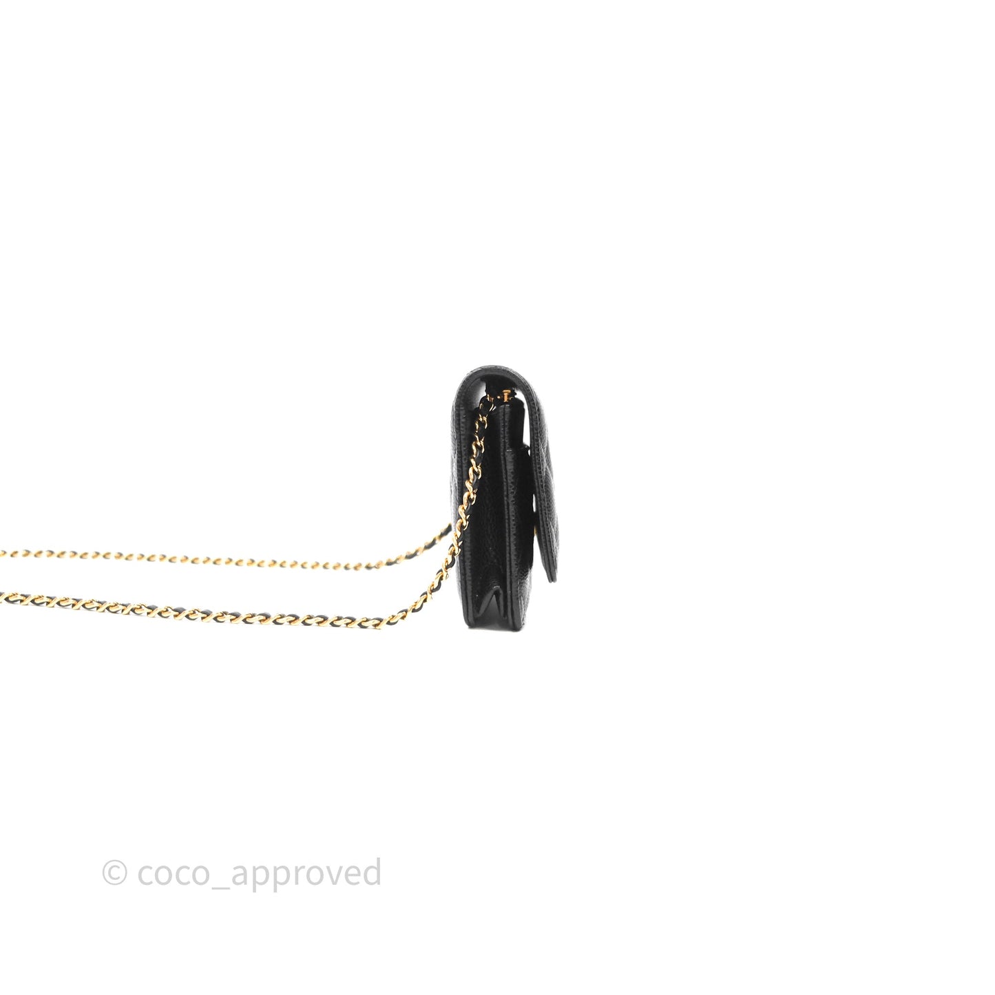 Chanel Quilted WOC Black Caviar Gold Hardware
