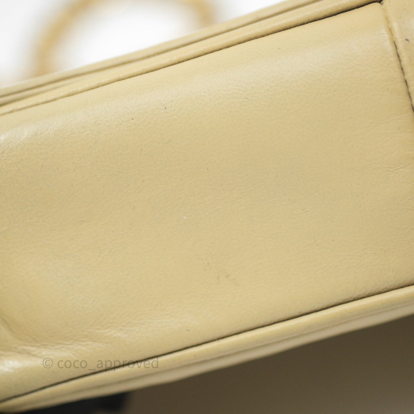 Chanel Vintage CC Flap Bag Beige Lambskin Gold Hardware