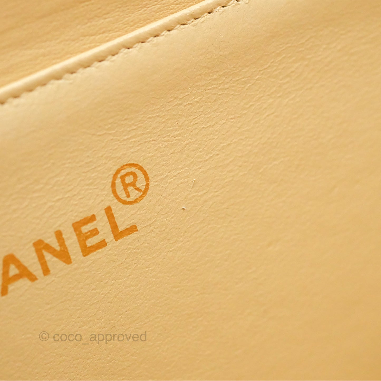 Chanel Vintage Double Sided Flap Bag Quilted Beige Lambskin Gold Hardware